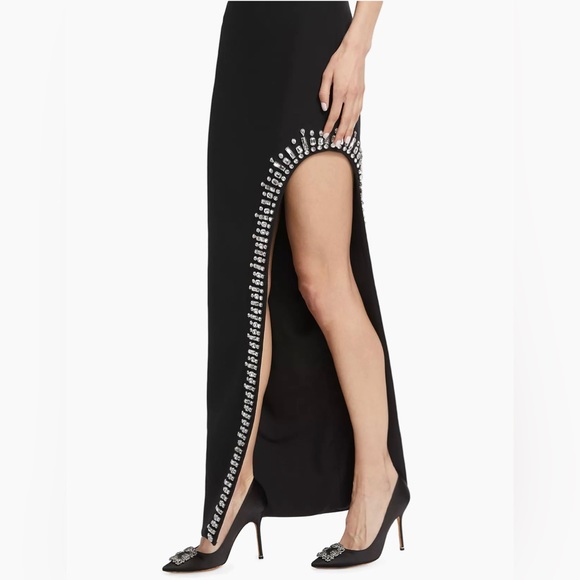 Cinq a Sept Sammy Embellished Crepe Strapless Gown Dress - Picture 2 of 11